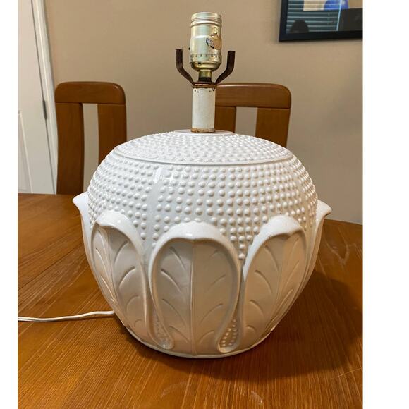 1970's Italian table lamp, floral design - Picture 4 of 12